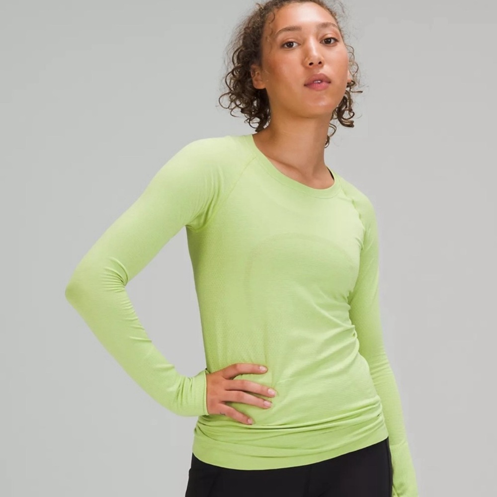 Lululemon, yellow-green neon long sleeve, great condition